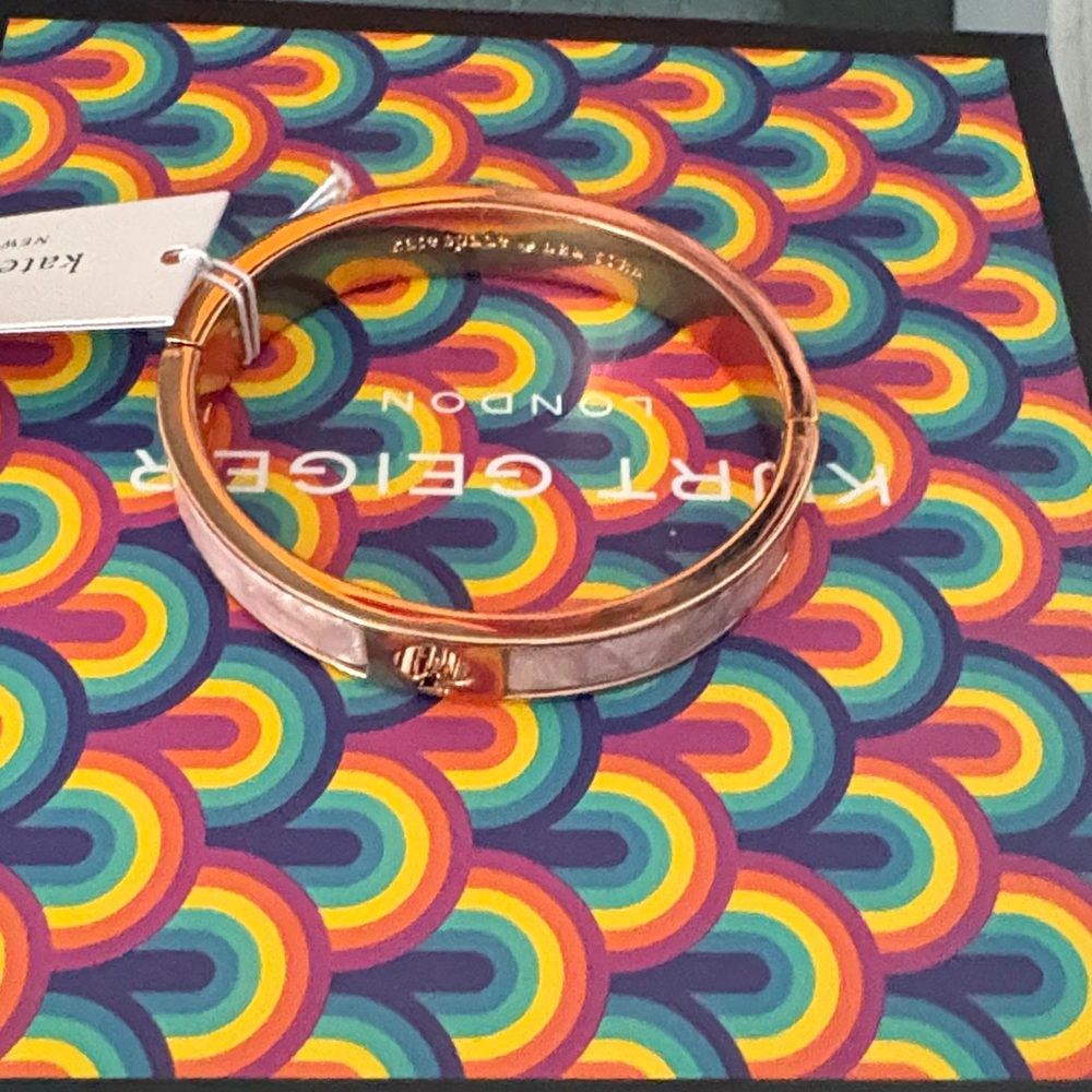 Kurt Geiger Metallic Pink Bangle